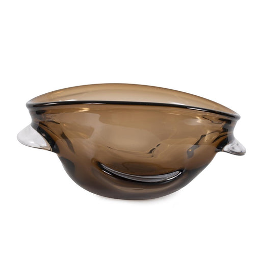 Howard Elliott Smokey Umber Glass Bowl - 44121