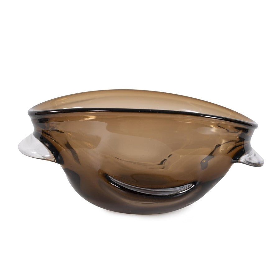 Howard Elliott Smokey Umber Glass Bowl - 44121