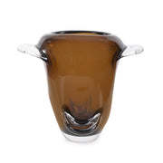 Howard Elliott Smokey Umber Flared Edged Glass Vase/Short - 44122