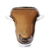 Howard Elliott Smokey Umber Flared Edged Glass Vase/Tall - 44123