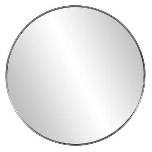 Howard Elliott Steele Silver Round Mirror, Silver - 48106