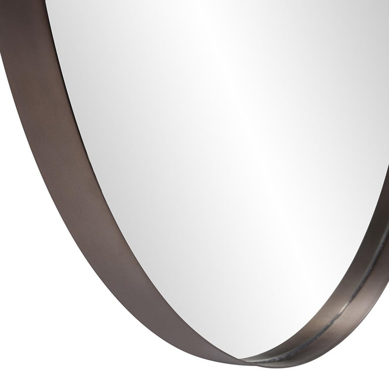 Howard Elliott Steele Brass Round Mirror, Gold