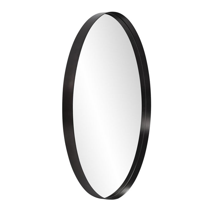 Howard Elliott Steele Black Round Mirror, Black