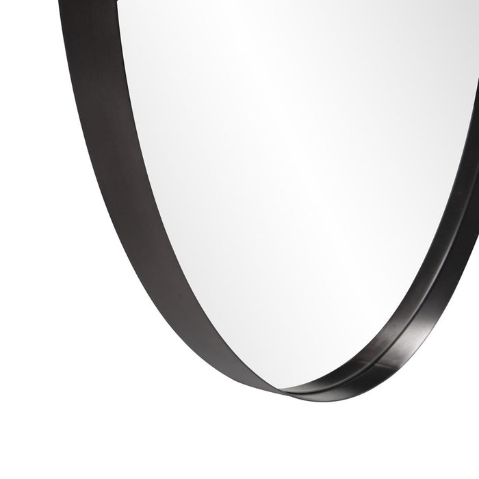 Howard Elliott Steele Black Round Mirror, Black