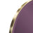Howard Elliott Broidy Round Mirror, Aubergine Purple/Gold