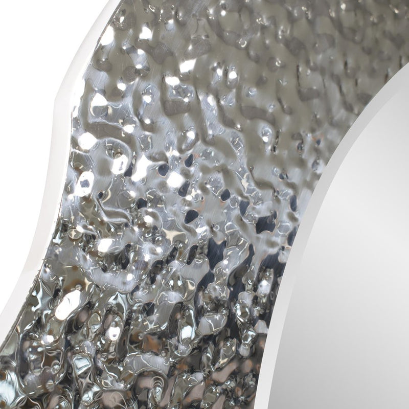 Howard Elliott Olmstead Round Mirror, Silver