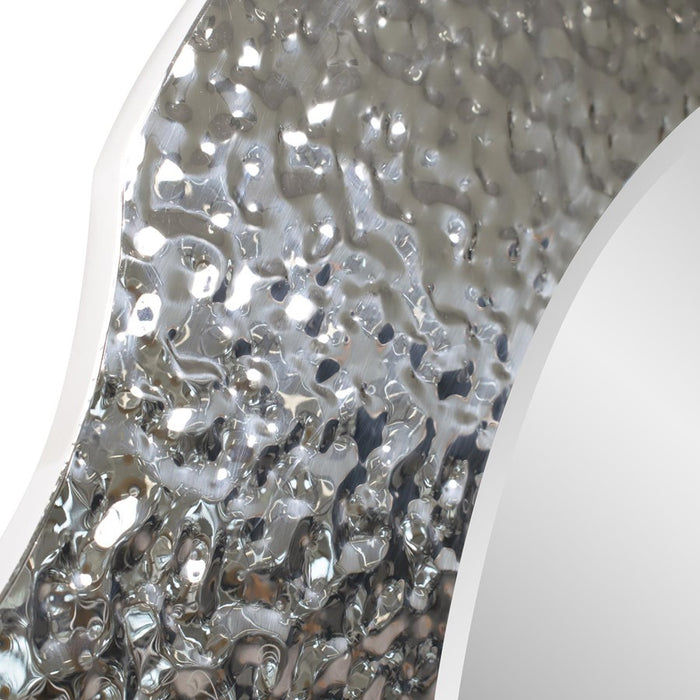 Howard Elliott Olmstead Round Mirror, Silver