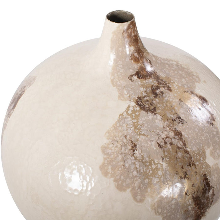 Howard Elliott Petrini Tuscan Small Round Iron Vase