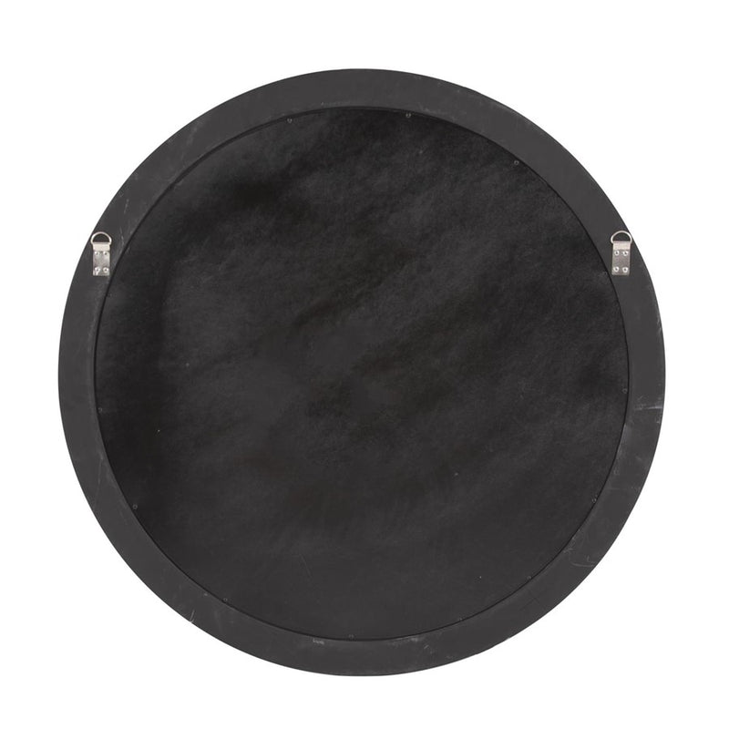 Howard Elliott George Matte Black Round Mirror, Black