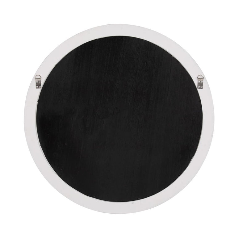 Howard Elliott George Matte White Round Mirror, White