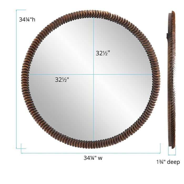 Howard Elliott Coined Mirror, Brown