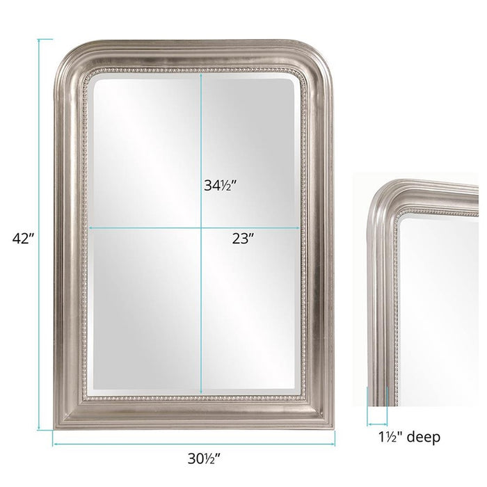 Howard Elliott Sterling Arched Mirror, Bright Silver