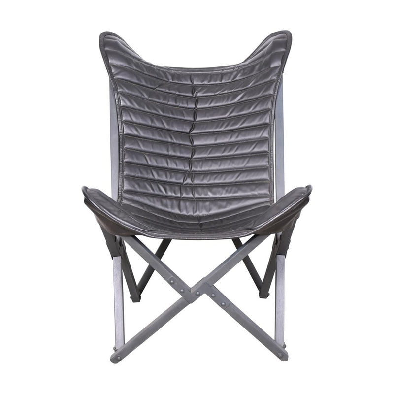 Howard Elliott Leather Sling Chair, Black - 59021