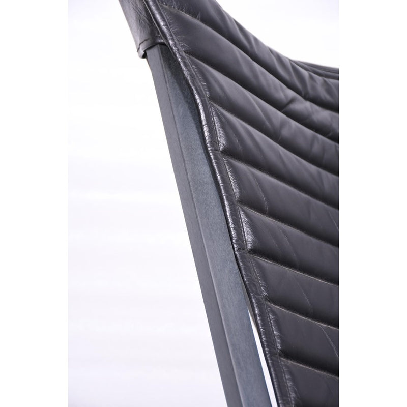Howard Elliott Leather Sling Chair, Black