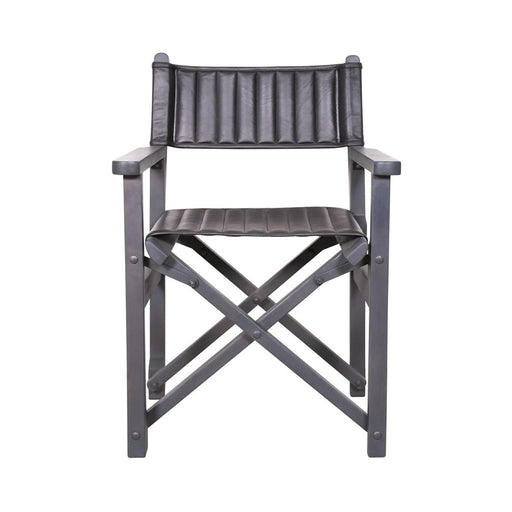 Howard Elliott Leather Director's Chair, Black - 59022