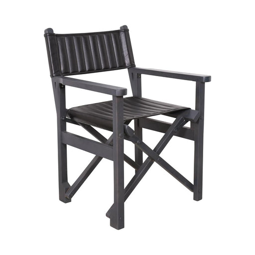 Howard Elliott Leather Director's Chair, Black