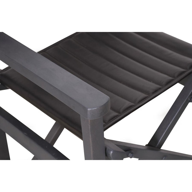Howard Elliott Leather Director's Chair, Black