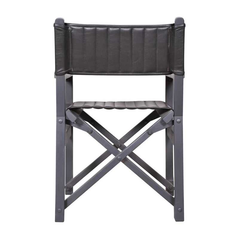 Howard Elliott Leather Director's Chair, Black