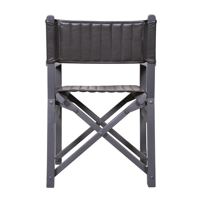 Howard Elliott Leather Director's Chair, Black