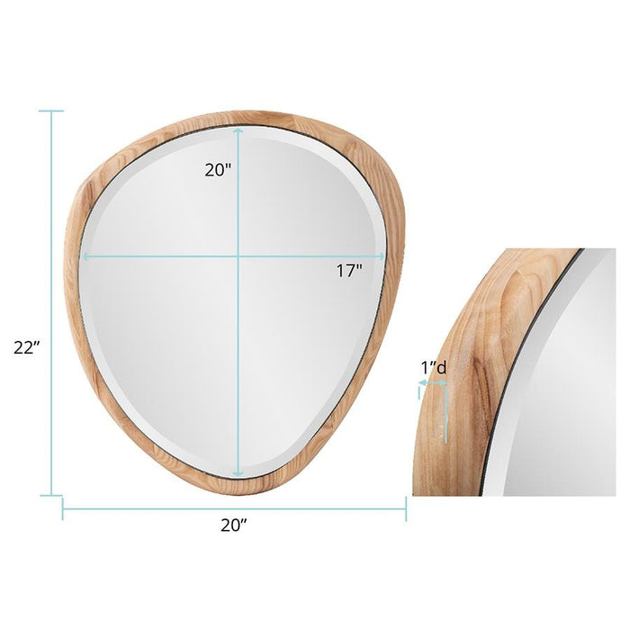 Howard Elliott Dragmar Asymmetrical Wood Mirror/Medium, Natural