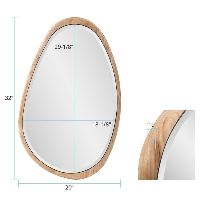 Howard Elliott Dragmar Asymmetrical Wood Mirror/Large, Natural