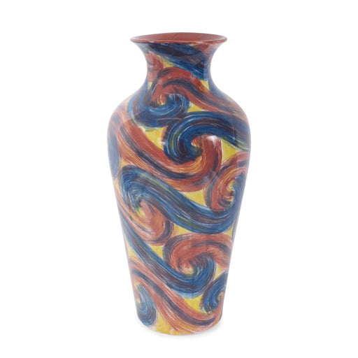 Howard Elliott Camille Flared Ceramic Tall Vase, Multicolored - 61078