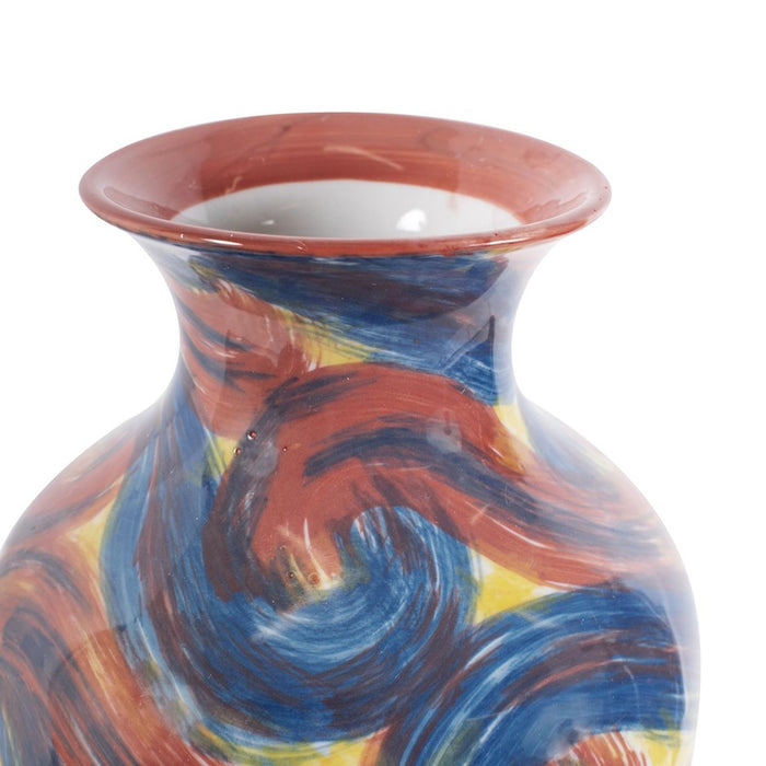 Howard Elliott Camille Flared Ceramic Tall Vase, Multicolored