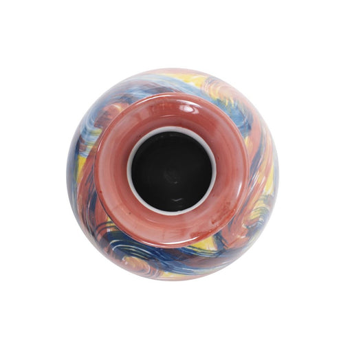 Howard Elliott Camille Flared Ceramic Short Bottle, Multicolored