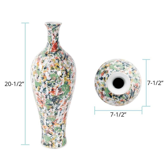 Howard Elliott Jardin Colore' Tall Vase, Multicolored