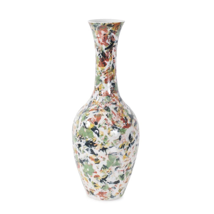 Howard Elliott Jardin Colore' Tall Necked Vase, Multicolored - 61087