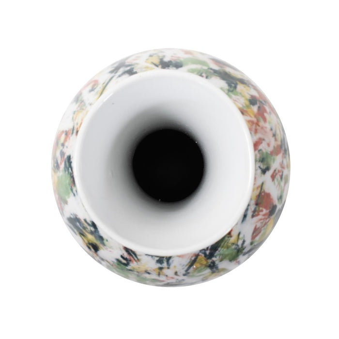 Howard Elliott Jardin Colore' Tall Necked Vase, Multicolored