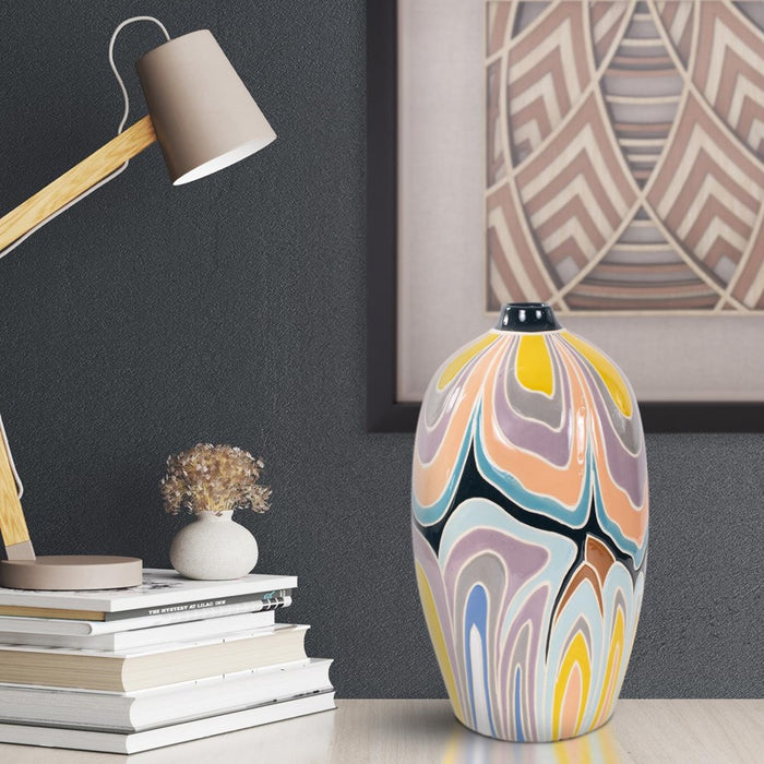 Howard Elliott Bramwell Porcelain Vase/Short, Pastel