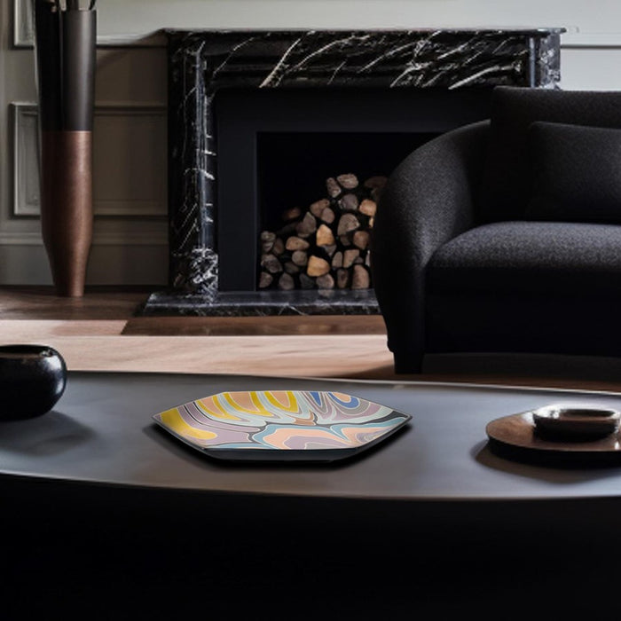 Howard Elliott Bramwell Decorative Porcelain Plate/Stand, Pastel