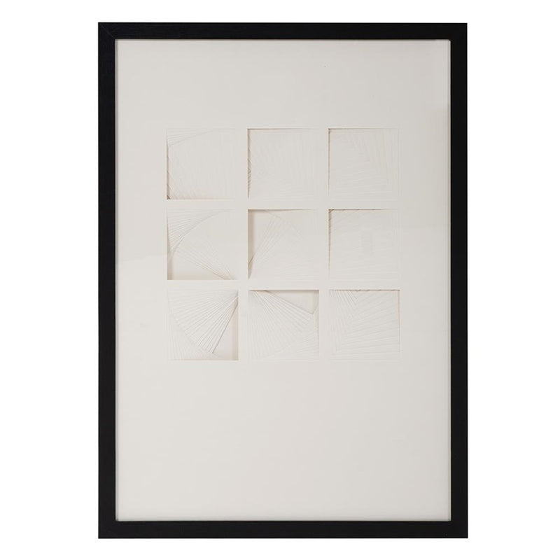 Howard Elliott Dimensional Paper Squares Shadowbox Art, White/Black - 64097