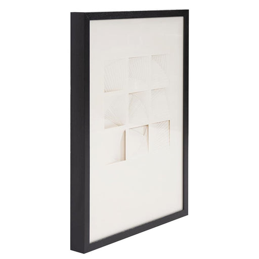 Howard Elliott Dimensional Paper Squares Shadowbox Art, White/Black