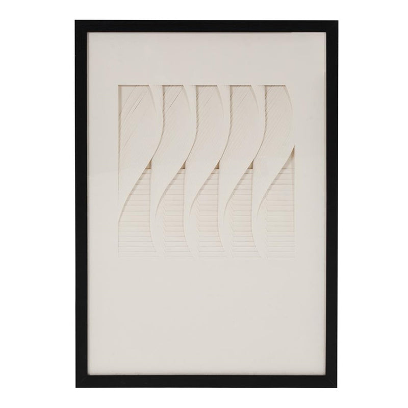 Howard Elliott Dimensional Paper Twist Shadowbox Art, Paper White/Black - 64098
