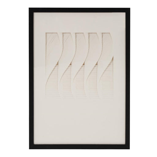 Howard Elliott Dimensional Paper Twist Shadowbox Art, Paper White/Black - 64098
