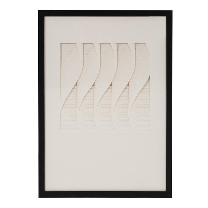 Howard Elliott Dimensional Paper Twist Shadowbox Art, Paper White/Black - 64098