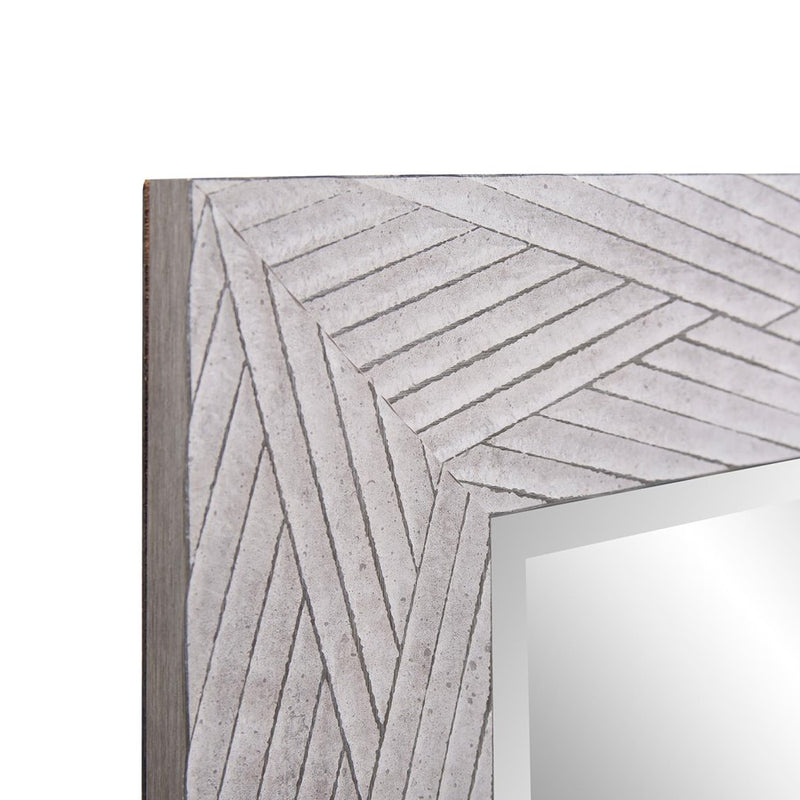 Howard Elliott Buckram Mirror, Soft Gray