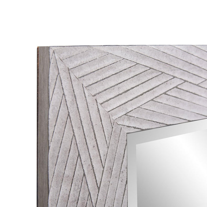 Howard Elliott Buckram Mirror, Soft Gray