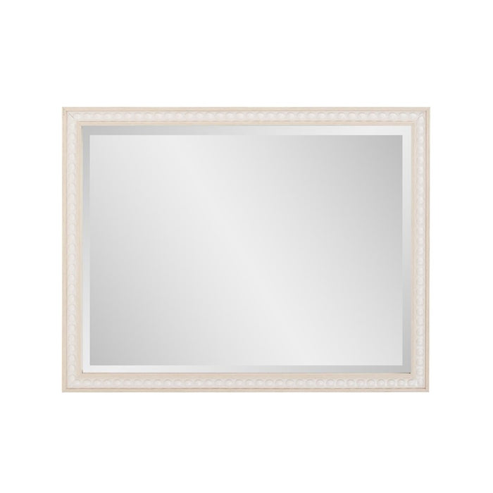 Howard Elliott Beaded Vanity Mirror, Natural