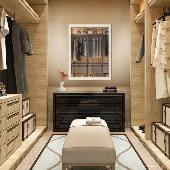 Howard Elliott Beaded Vanity Mirror, Natural