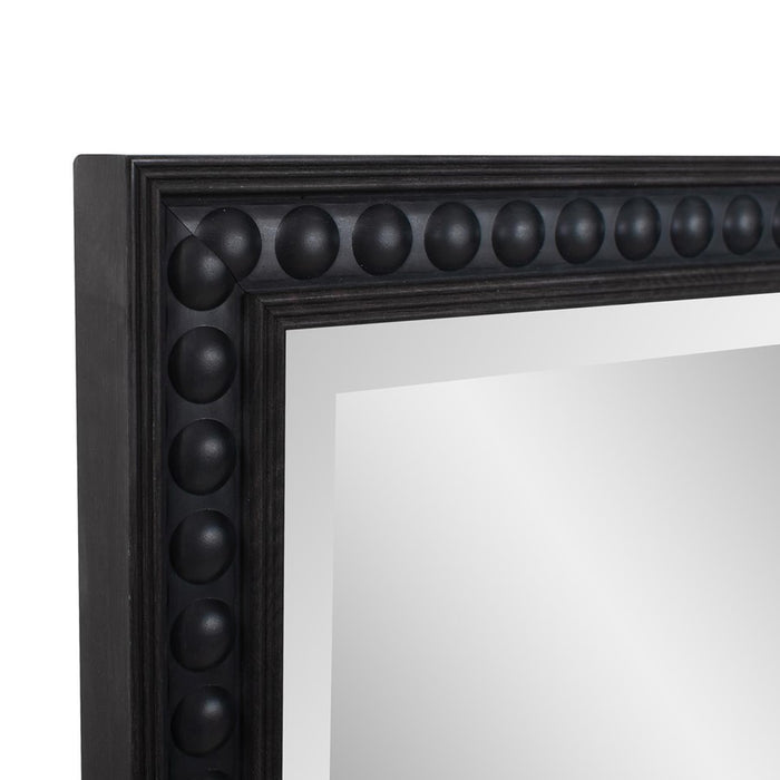 Howard Elliott Beaded Dressing Mirror, Black
