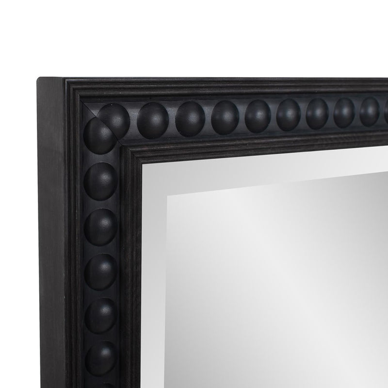 Howard Elliott Beaded Vanity Mirror, Black