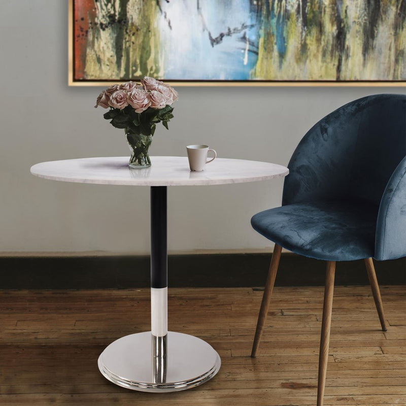 Howard Elliott Micca Bistro Table, White/Gray/Silver