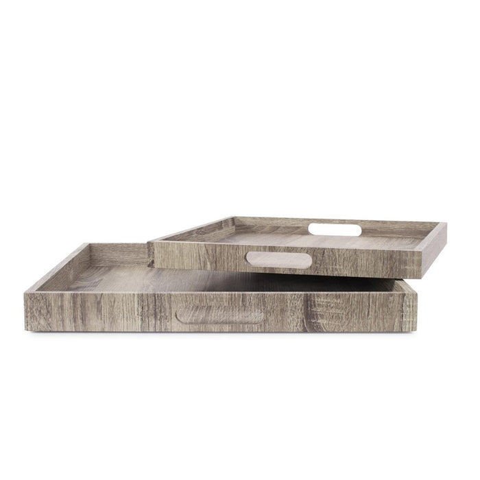 Howard Elliott Square Wooden Trays - set of 2, Natural - 83040