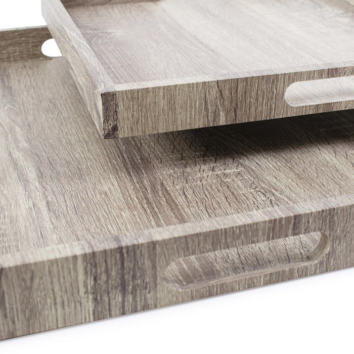 Howard Elliott Square Wooden Trays/set of 2, Natural