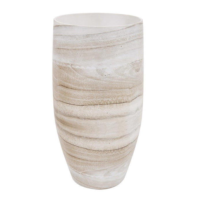 Howard Elliott Desert Sands Tapered Ceramic Vase/Large, Natural - 88017