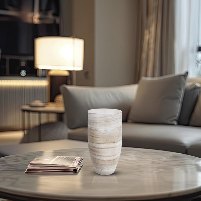 Howard Elliott Desert Sands Tapered Ceramic Vase/Large, Natural