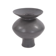 Howard Elliott Graphite Ceramic Flared Vase/Small, Graphite - 88029